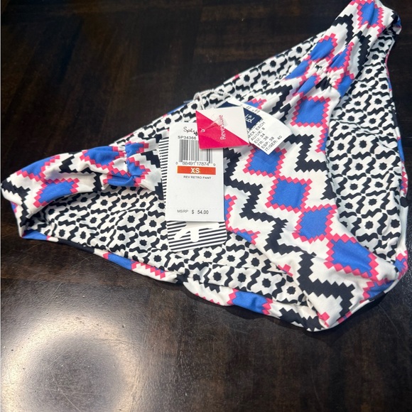 Splendid Reversible Retro Colorful Geometric Bikini Bottom - Picture 2 of 9